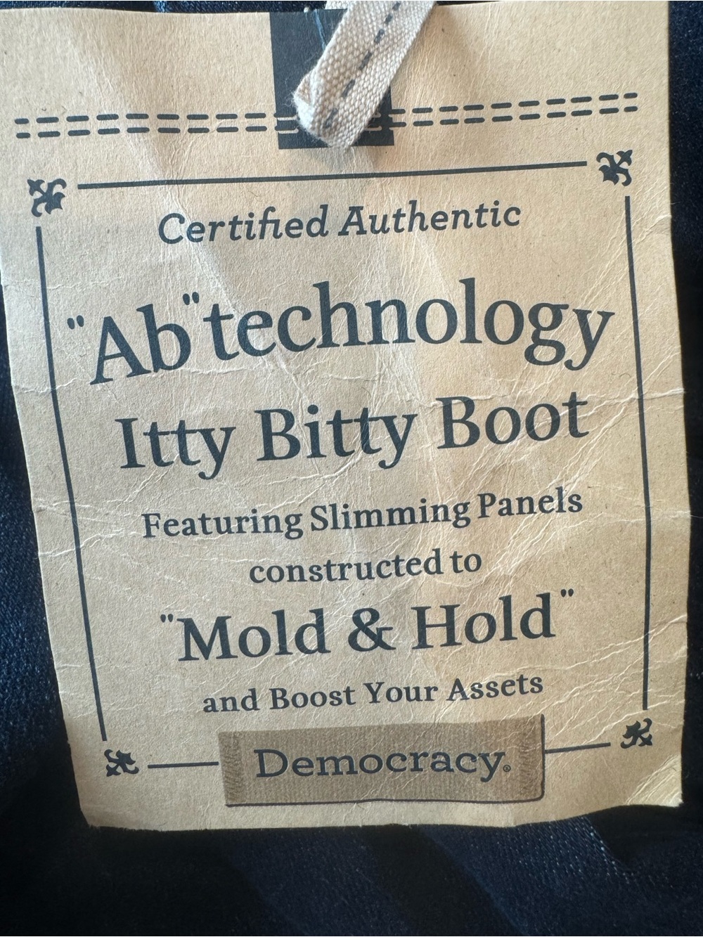 NWT Democracy Indigo Blue Ab Solution Mid Rise Itty Bitty Boot Jeans Size 4 - Picture 4 of 8